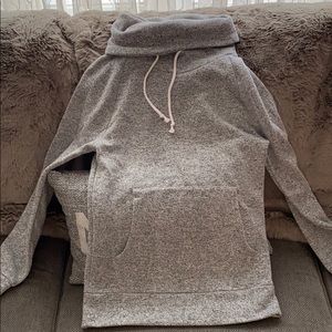 Gray Turtleneck Sweatshirt